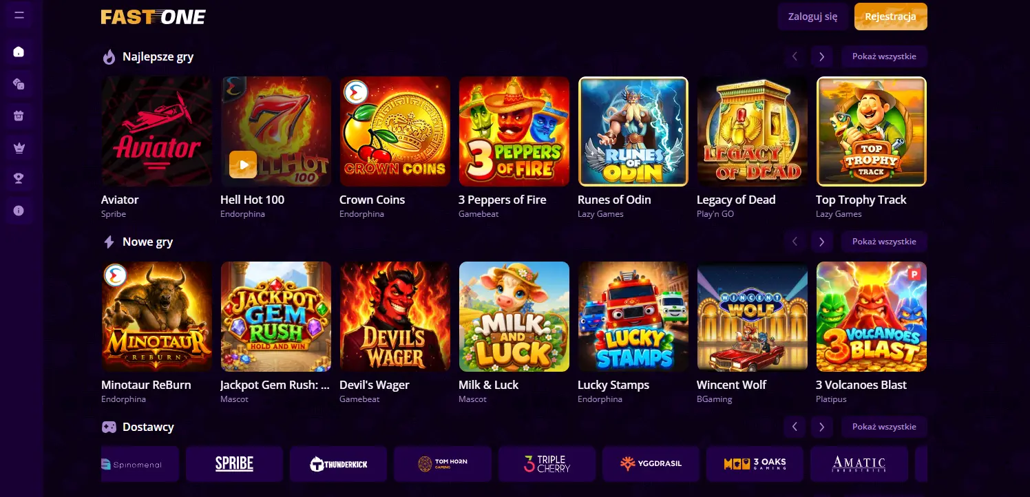 Fast One Casino na telefonie bez osobnej aplikacji
